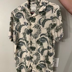 Almost new, Mens linen button up shirt.